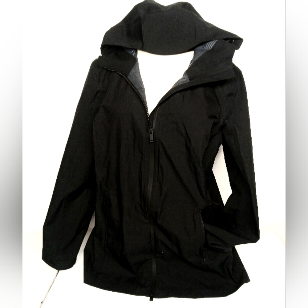 Mercer+Mettle Hooded long Windbreaker Jacket Women’s XL Black Lightweight